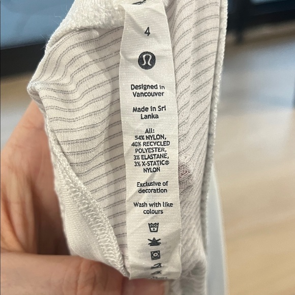 Lululemon Athletica White Striped Tank Top - Picture 2 of 2